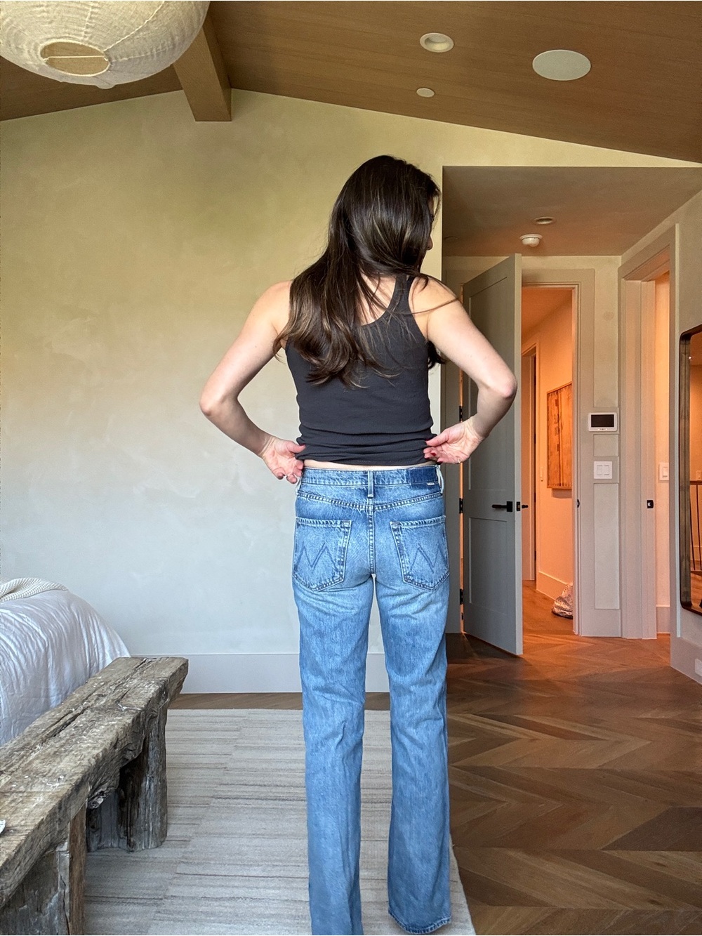MOTHER Mid-Blue Flare Jeans - Picture 2 of 3